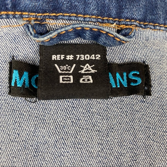 MOTOJEANS Sleeveless Button Down Jean Jacket Size XL - Picture 8 of 8